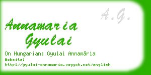 annamaria gyulai business card