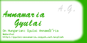 annamaria gyulai business card